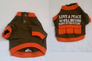 VÝPRODEJ z 339,-Mikina Love/Peace zeleno-oranžový XS 22cm /Výprodej z 129,-