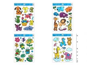 Okenní fólie zvířátka oranžový pejsek 38x30cm