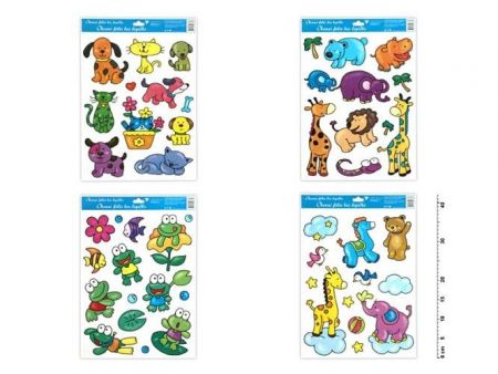 Okenní fólie zvířátka oranžový pejsek 38x30cm