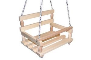 Houpačka dřevěná přírodní