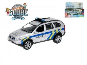 Policejní auto Volvo XC-90 kov 14cm PB na baterie se světlem