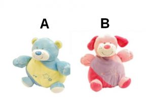 Plyš medvěd a pes 23cm