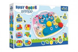 Dětská barevná mozaika plast v krabici 40x27x6cm 12m+