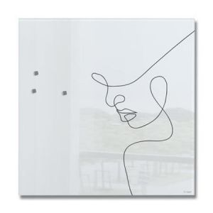 Magnetická skleněná tabule "Artverum®", perokresba, 48 x 48 x 1,5 cm, SIGEL GL295