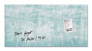 Magnetická skleněná tabule "Artverum®", tyrkysová zeď, 91 x 46 x 1,5 cm, SIGEL GL287