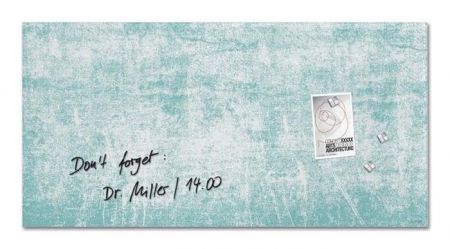 Magnetická skleněná tabule "Artverum®", tyrkysová zeď, 91 x 46 x 1,5 cm, SIGEL GL287