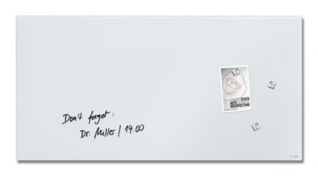 Magnetická skleněná tabule "Artverum®", super bílá, 91 x 46 x 1,5 cm, SIGEL GL546