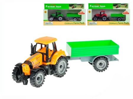 Traktor s vlečkou 19cm volný chod
