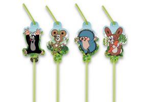 Plastová brčka Krteček 8ks mix