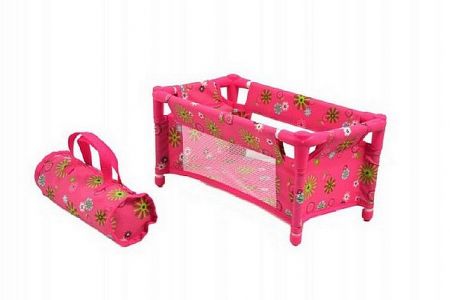 Postýlka pro panenky kov/plast v tašce