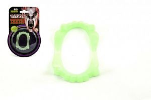 Zuby svítící upír 5cm na kartě