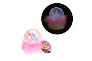 Sněhová koule/těžítko jednorožec kůň světle růžová