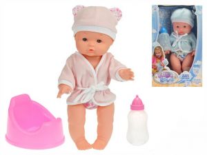 Miminko tvrdé tělo 36cm čůrající s doplňky