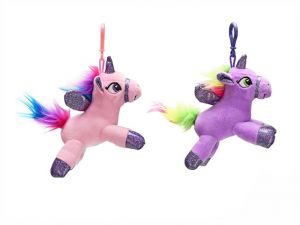 Přívěšek jednorožec 16cm plyšový s křídly