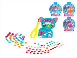 Zvířátko/přívěsek na klíče 6cm s barevnými kamínky