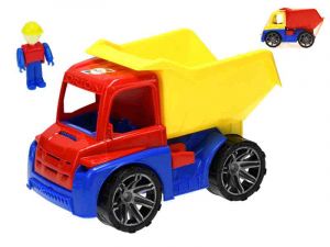 Auto sklápěčka 28cm volný chod s panáčkem