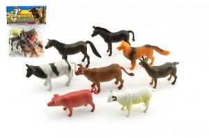 Zvířátka domácí farma plast 8ks