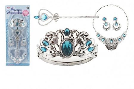 Sada krásy velká plast korunka+náhrdelník +náušnice