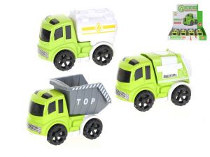 Auto městské služby 11cm na setrvačník 3 druhy 12ks v boxu