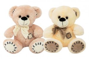 Medvěd s mašlí sedící plyš 28cm