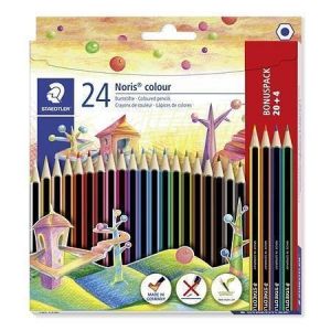 Barevné pastelky "Noris Colour", 20+4 mix barev, šestihranné, STAEDTLER