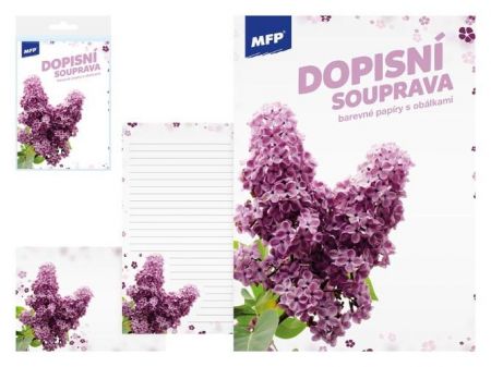 Dopisní papír barevný LUX 5+10 Květy