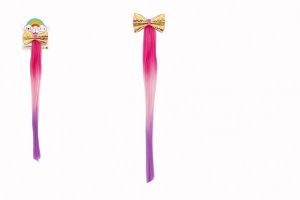 Spona do vlasů mašle s duhovým příčeškem