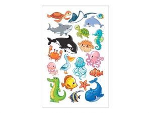 Tetovací obtisky 10,5 x 6 cm, mořský svět
