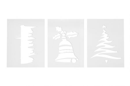 Šablona plastová 3ks - vánoční