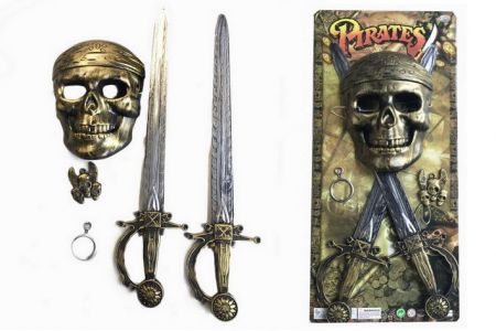 Sada pirátská, maska, 2 meče
