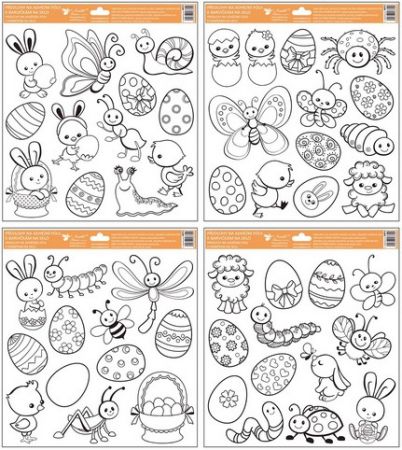 Předlohy na adhézní folii 30x33,5 k barvičkám na sklo