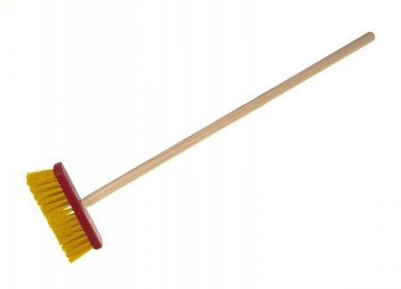 Koště červené s násadou dřevo 80cm