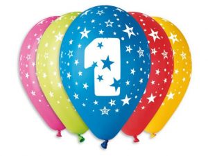 OB balónky GS110 &quot;1&quot;  5ks