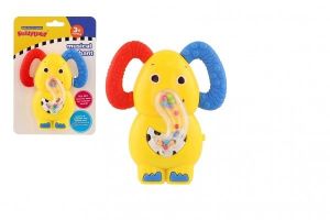 Chrastítko/Kousátko slon plast 10x12cm na baterie