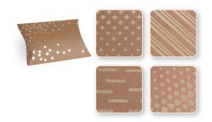 STIL Vánoční krabička čočka kraft 10x11cm 4ks