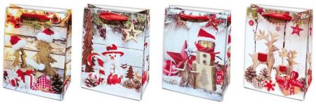 STIL Taška pap."L" natur glitter