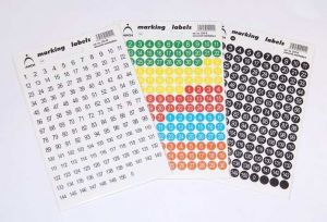 Označovací etikety - kolečka 8mm s čísly