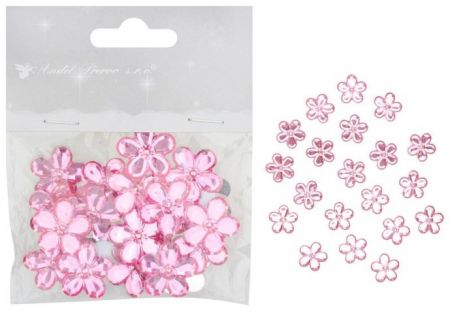 Kytičky samolepící růžové 2cm 20ks