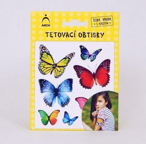 Dětské tetovací obtisky - motýlci 01
