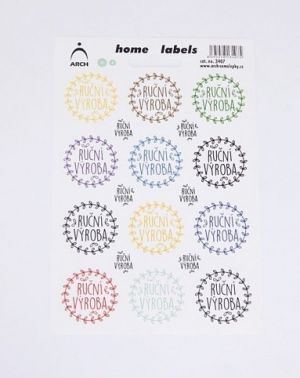 Domácí etikety "home labels" - Ruční výroba barevná