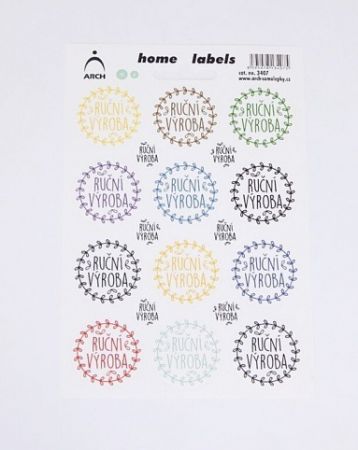 Domácí etikety "home labels" - Ruční výroba barevná