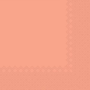 Ubrousek jednobarevný LOSOSOVÝ 3-vrstvý 33x33 cm