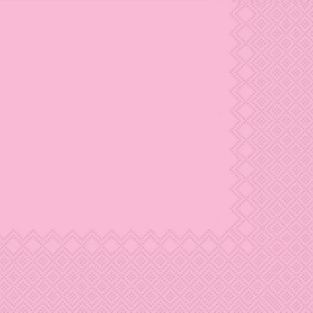 Ubrousek jednobarevný RŮŽOVÝ 3-vrstvý 33x33 cm