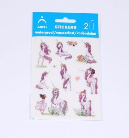 Dětské voděodolné samolepky - jednorožci 02