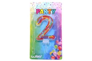 Párty svíčka číslo 2 Čárky (W017548)