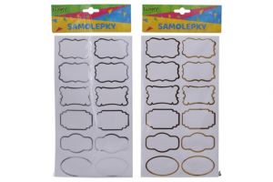 Samolepky 14x25,5 cm rámeček - 2 druhy ( W017498)