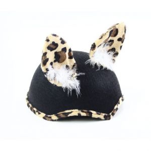 Dětský klobouk kočka s peřím