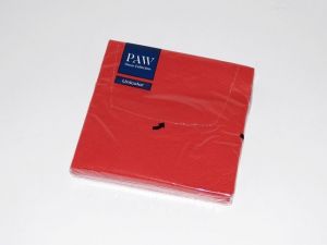 Ubrousky PAW 33x33 červené 20ks 3-vrstvé