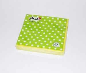 Ubrousky zelený puntík 33x33, 20 ks / SL_OG_038302