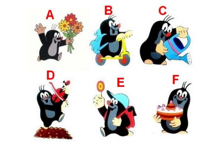 Krtek dekorace pěnová 22cm v sáčku